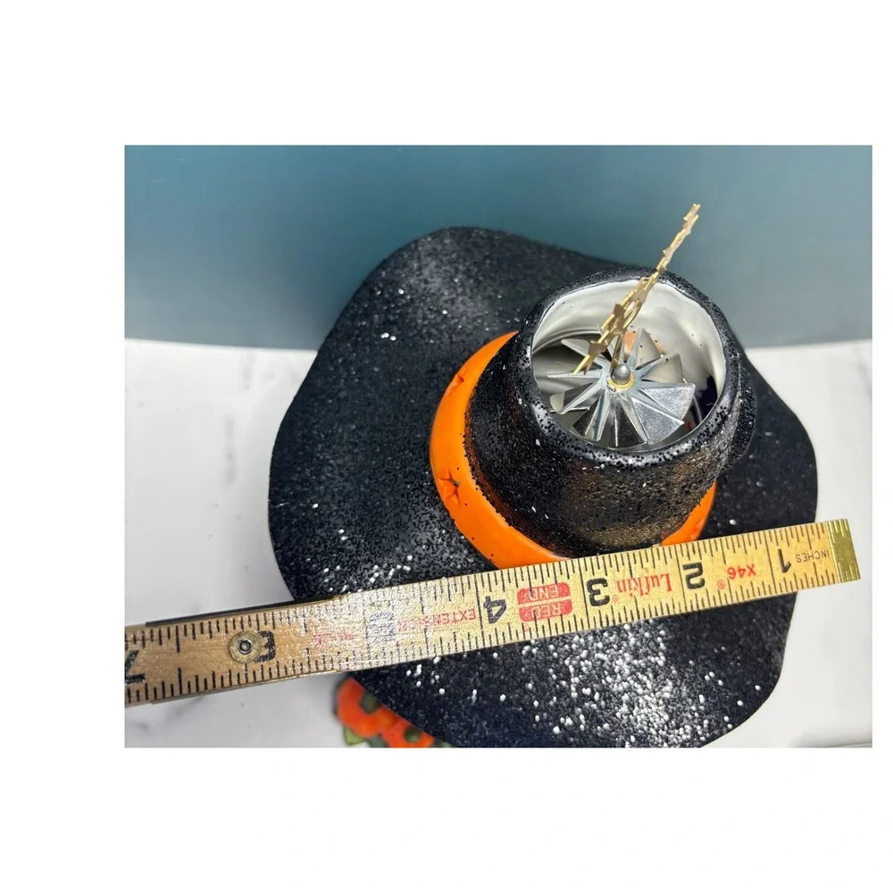 PartyLite Halloween Witches Hat Tea Light Holder Spinning Star Votive P7329